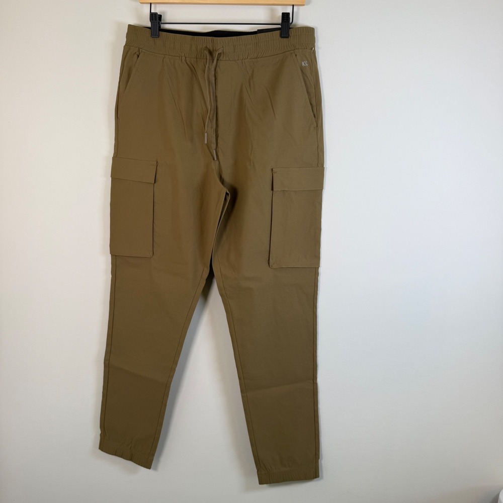 NEW Kenneth Cole Active Cargo Jogger Pants Large 2-Way Stretch Performance NWT